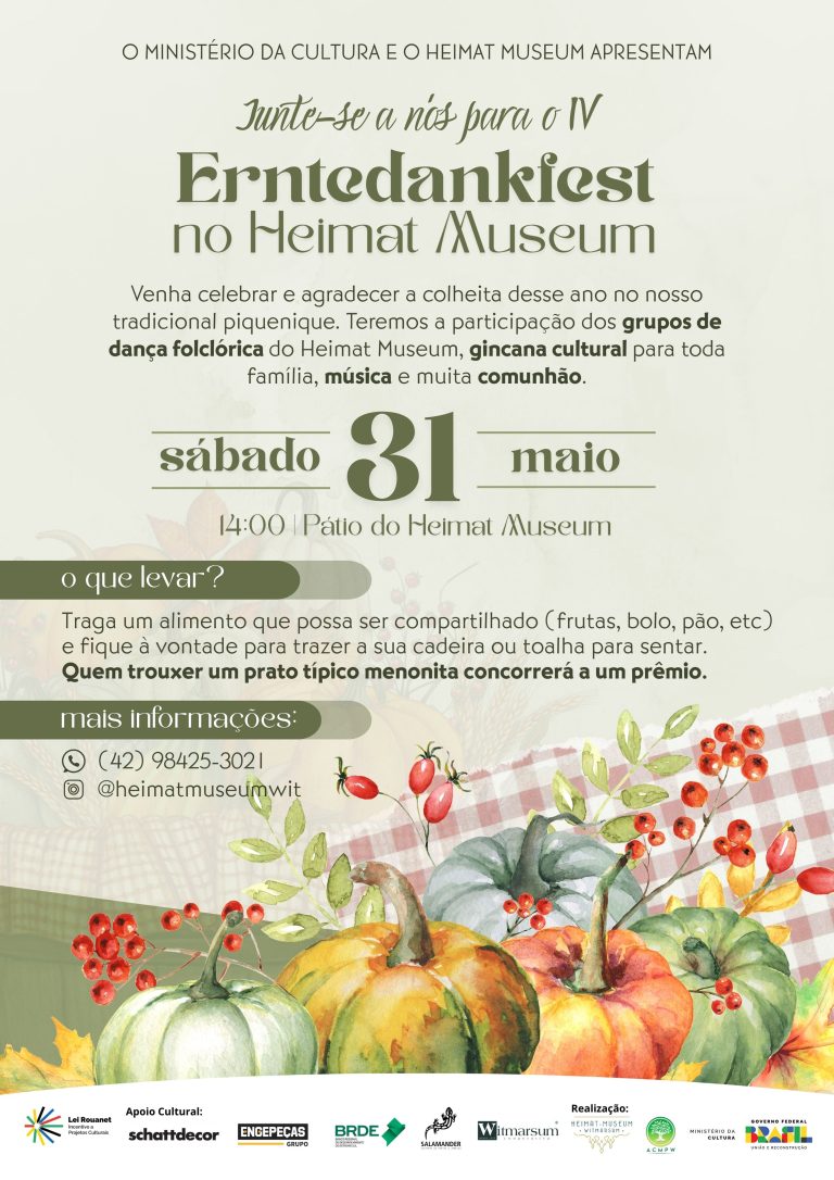 Leia mais sobre o artigo IV Erntedankfest no Heimat Museum