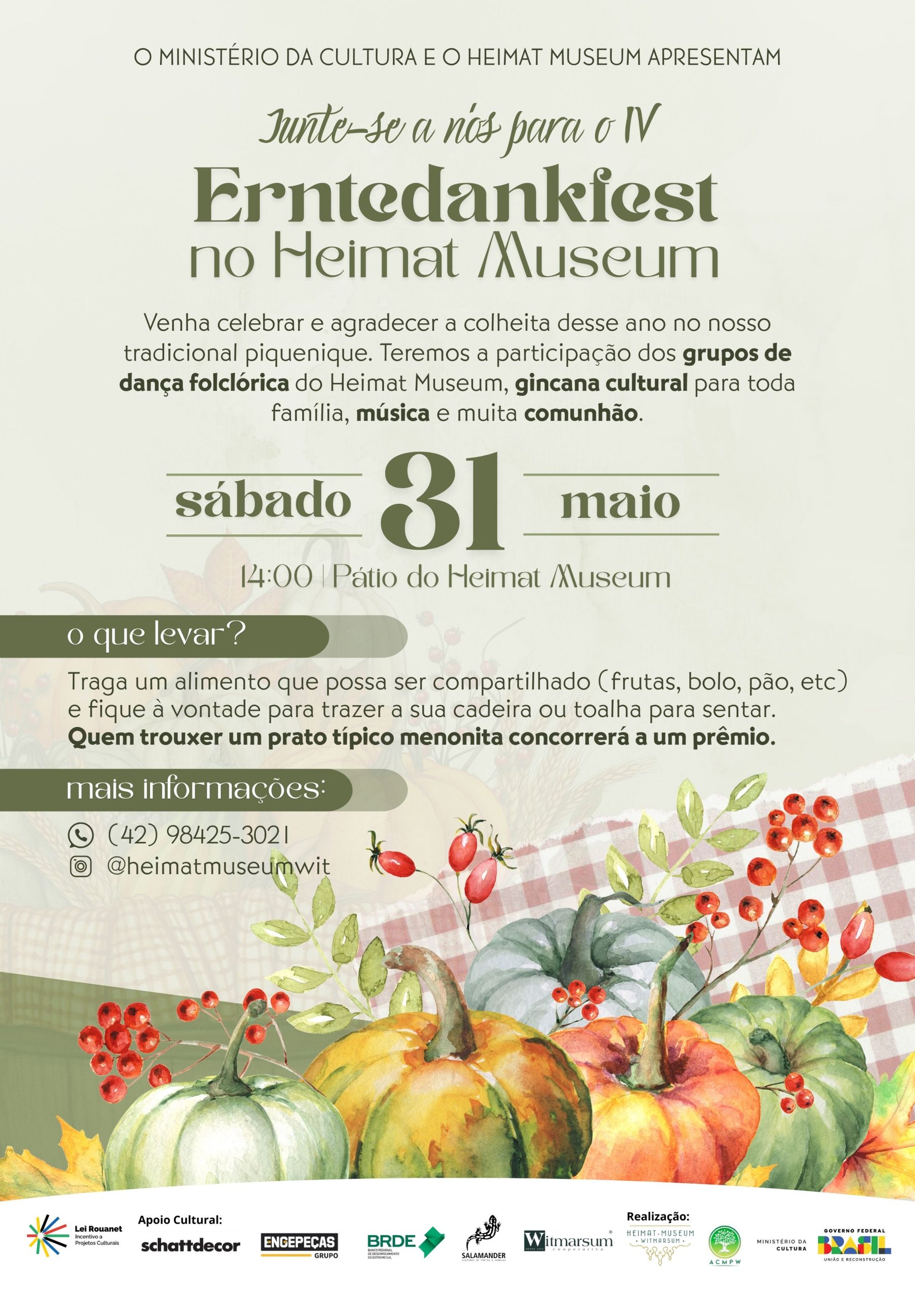 Você está visualizando atualmente IV Erntedankfest no Heimat Museum